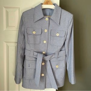 plaid jacket size 4